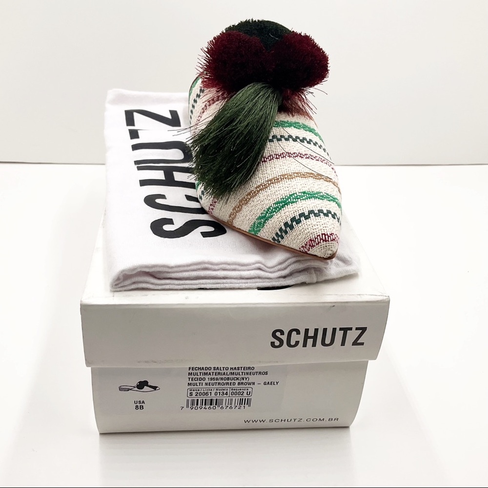 🆕{SCHUTZ } Gaely Pom Pom-Tassel Mules - Picture 11 of 13